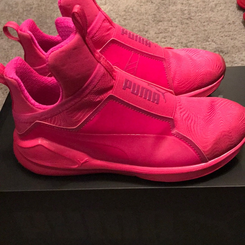 Hot pink Rihanna fenty sneakers
